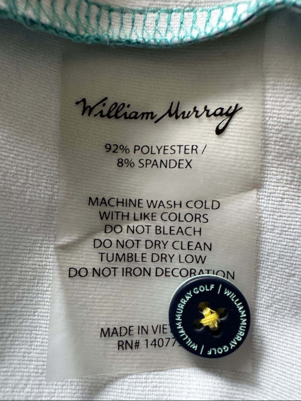 William Murray polo featuring a "The Rough Life" wave pattern. Men’s size XL - Picture 8 of 11